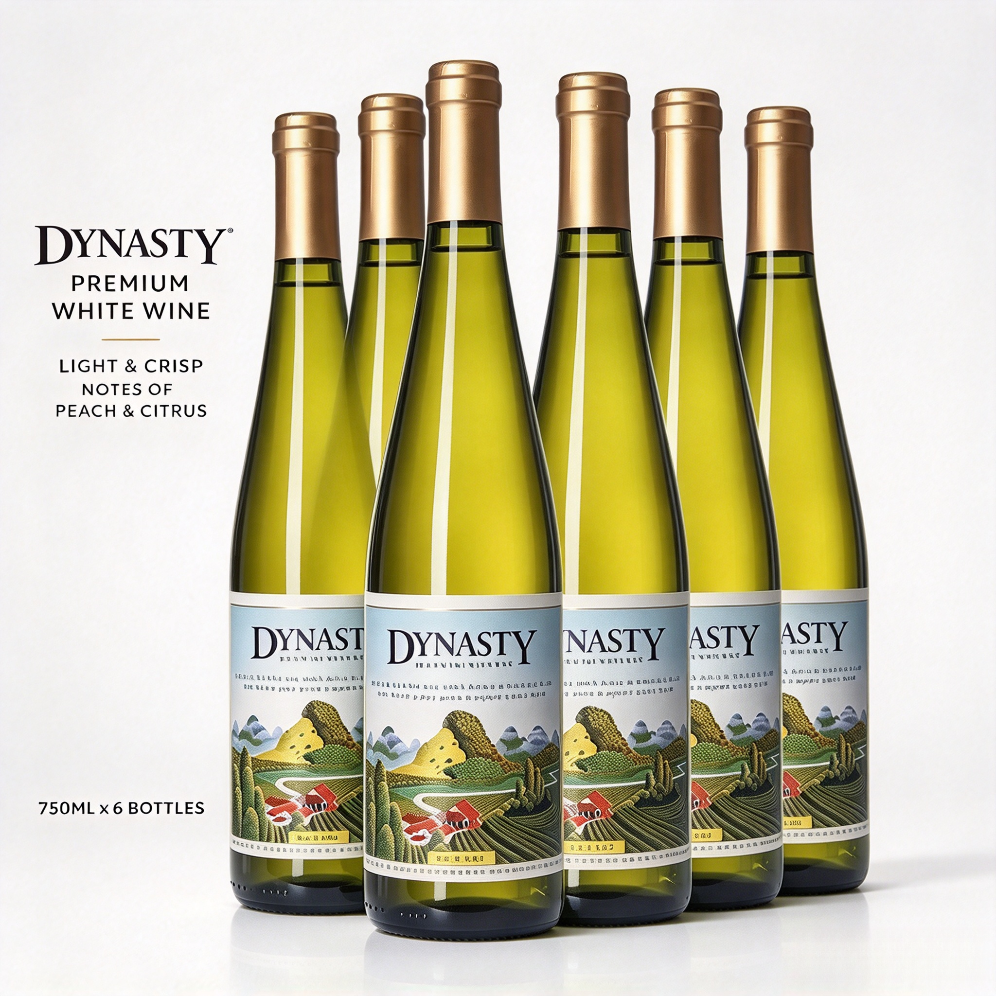 王朝 Dynasty 經典半乾白葡萄酒二代 750mL×6 瓶 11.5% vol. Dynasty Classic Semi-Dry White Wine Gen.2