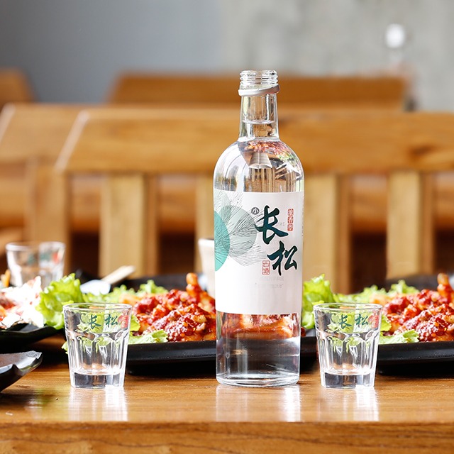 小長松28度糧食精釀長松酒濃香型低度白酒長松375mlx3瓶