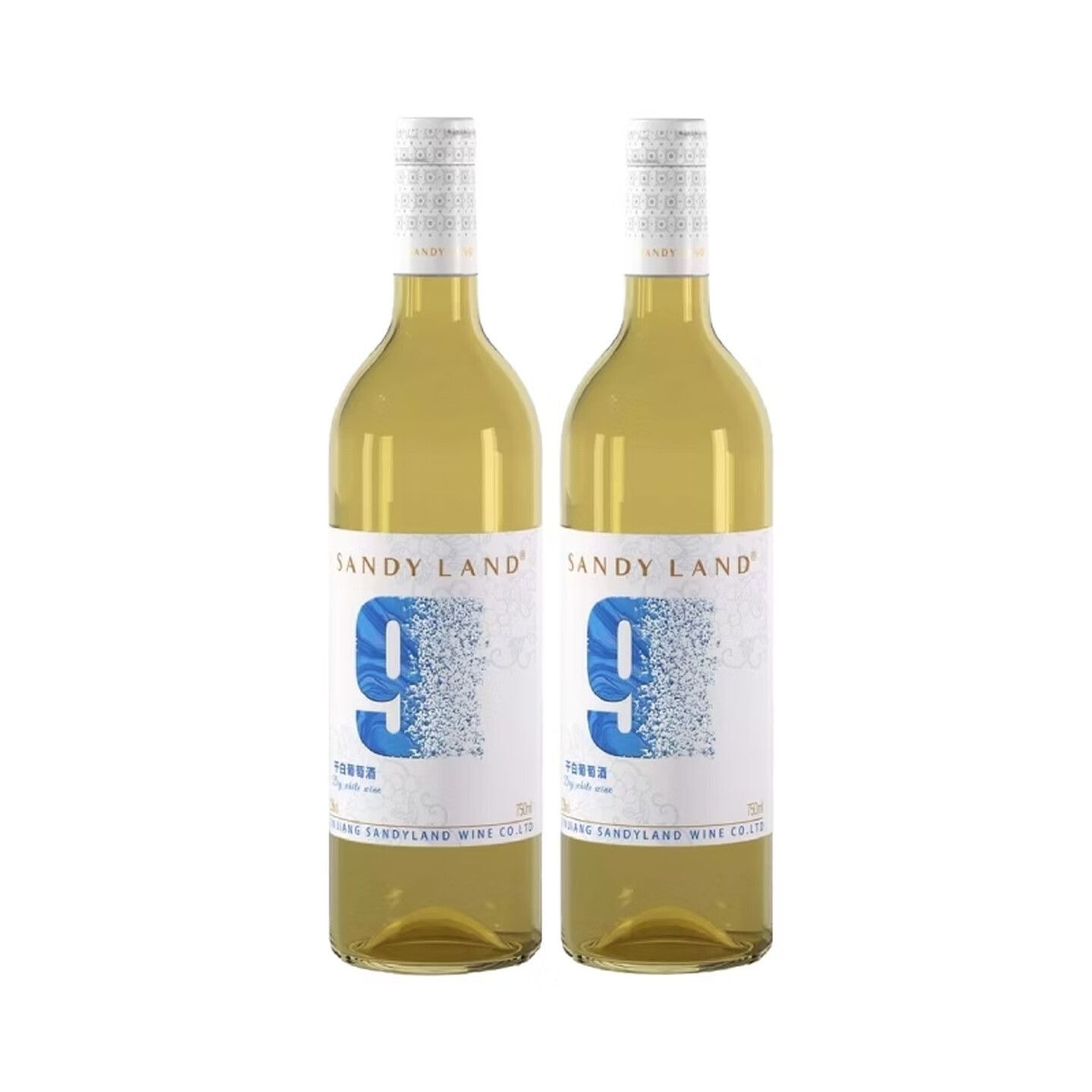 沙地酒莊 9 號乾白葡萄酒 750ml（6 支裝）｜新疆天山北麓 12.5% vol 乾白 蜜瓜柑橘清新爽口｜Sanyland No.9 Dry White Wine