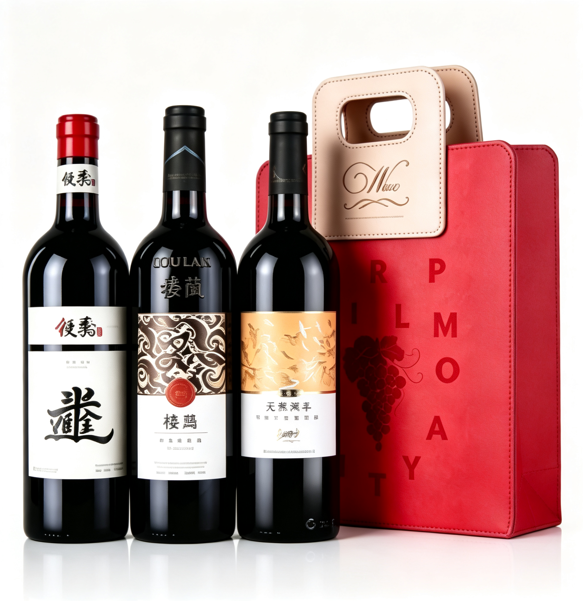 國產紅酒套裝 寧夏新疆雲南三產區 赤霞珠對比品鑒葡萄酒750ml三隻禮袋