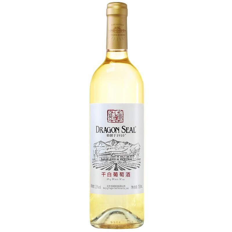 龍徽莊園優選乾白葡萄酒 Dragon Seal Manor Premium Dry White Wine｜河北懷來 11 度 青蘋果柑橘清新果香 清爽順滑乾淨口感 750ml*6 瓶