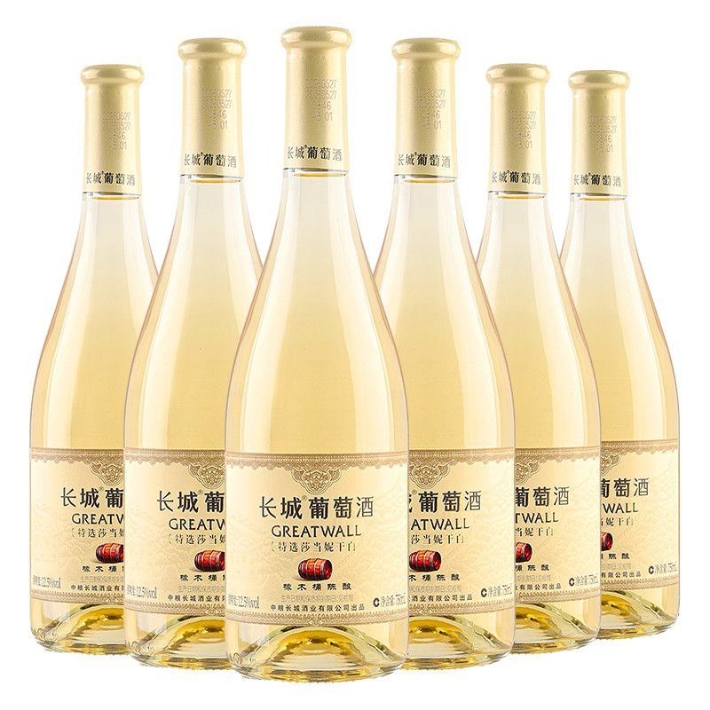 長城特選莎當妮乾白葡萄酒 GreatWall Special Selection Chardonnay Dry White Wine｜山東蓬萊 12 度 梨香柑橘烤堅果香 橡木桶陳釀 750ml*6 瓶
