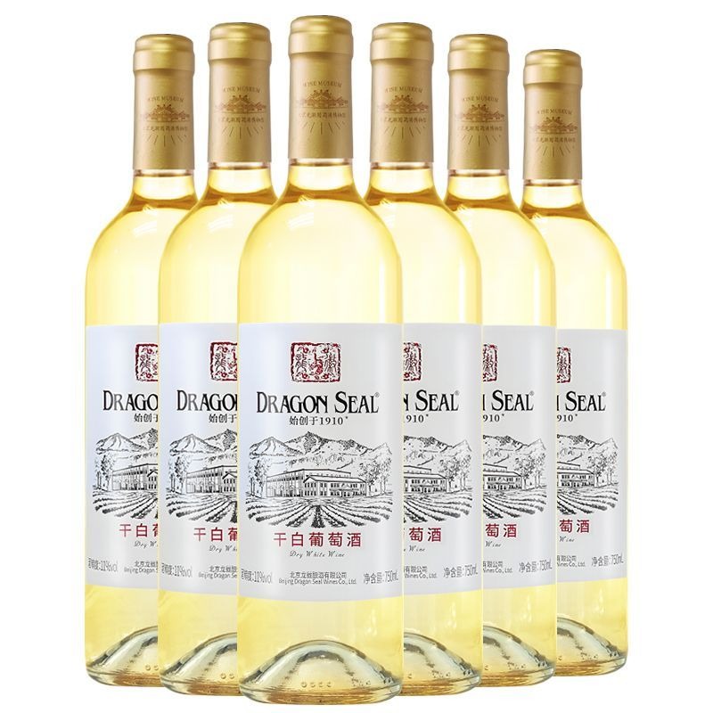 龍徽莊園優選乾白葡萄酒 Dragon Seal Manor Premium Dry White Wine｜河北懷來 11 度 青蘋果柑橘清新果香 清爽順滑乾淨口感 750ml*6 瓶