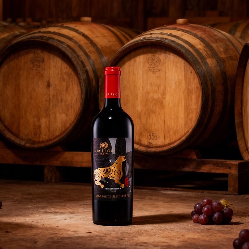 類人首黑比諾橡木桶乾紅葡萄酒 Lux Regis Pinot Noir Oak Aged Dry Red Wine｜寧夏賀蘭山東麓 13 度 紅櫻桃草莓果香 絲滑單寧優雅細膩 750ml*6 瓶