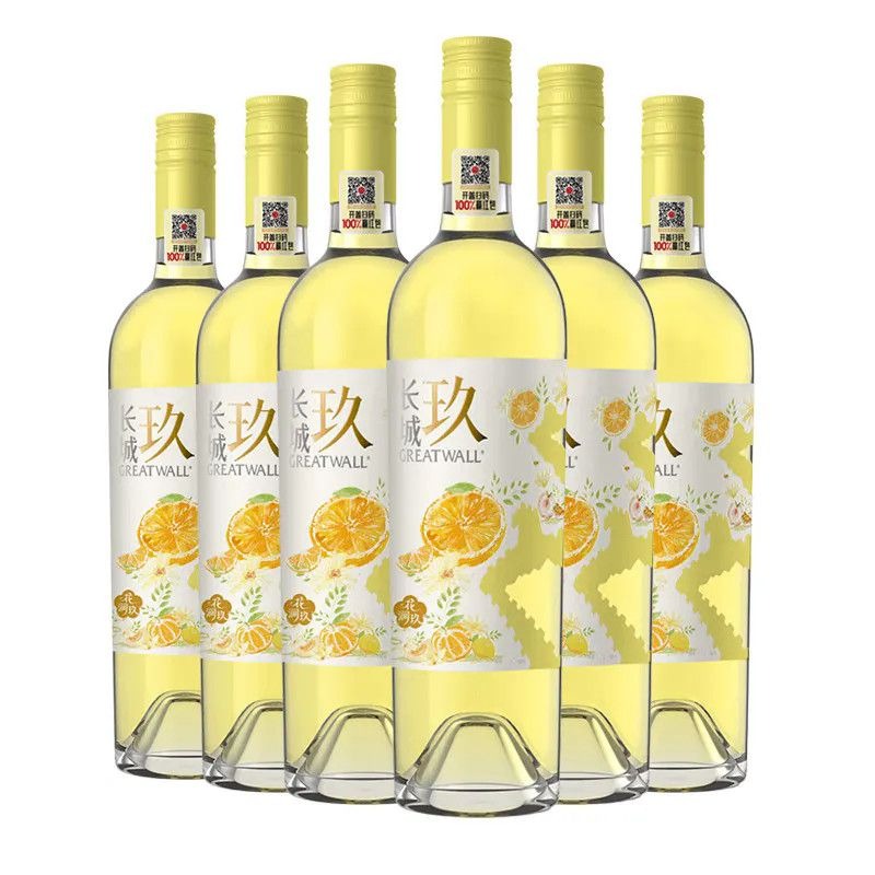 長城玖乾白葡萄酒 GreatWall Jiu Dry White Wine｜山東蓬萊 12.5 度  旋轉瓶蓋易開瓶 750ml*6 瓶