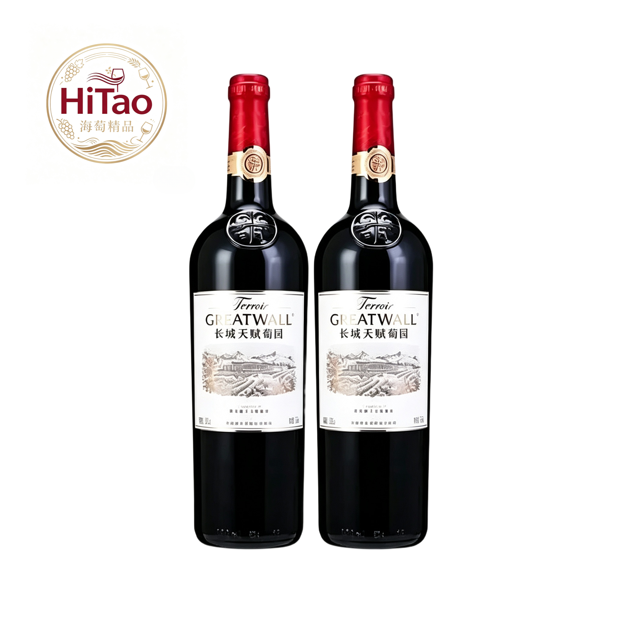 GREATWALL長城解百納紅酒 天賦葡園精釀國產乾紅葡萄酒 750mlx2樽