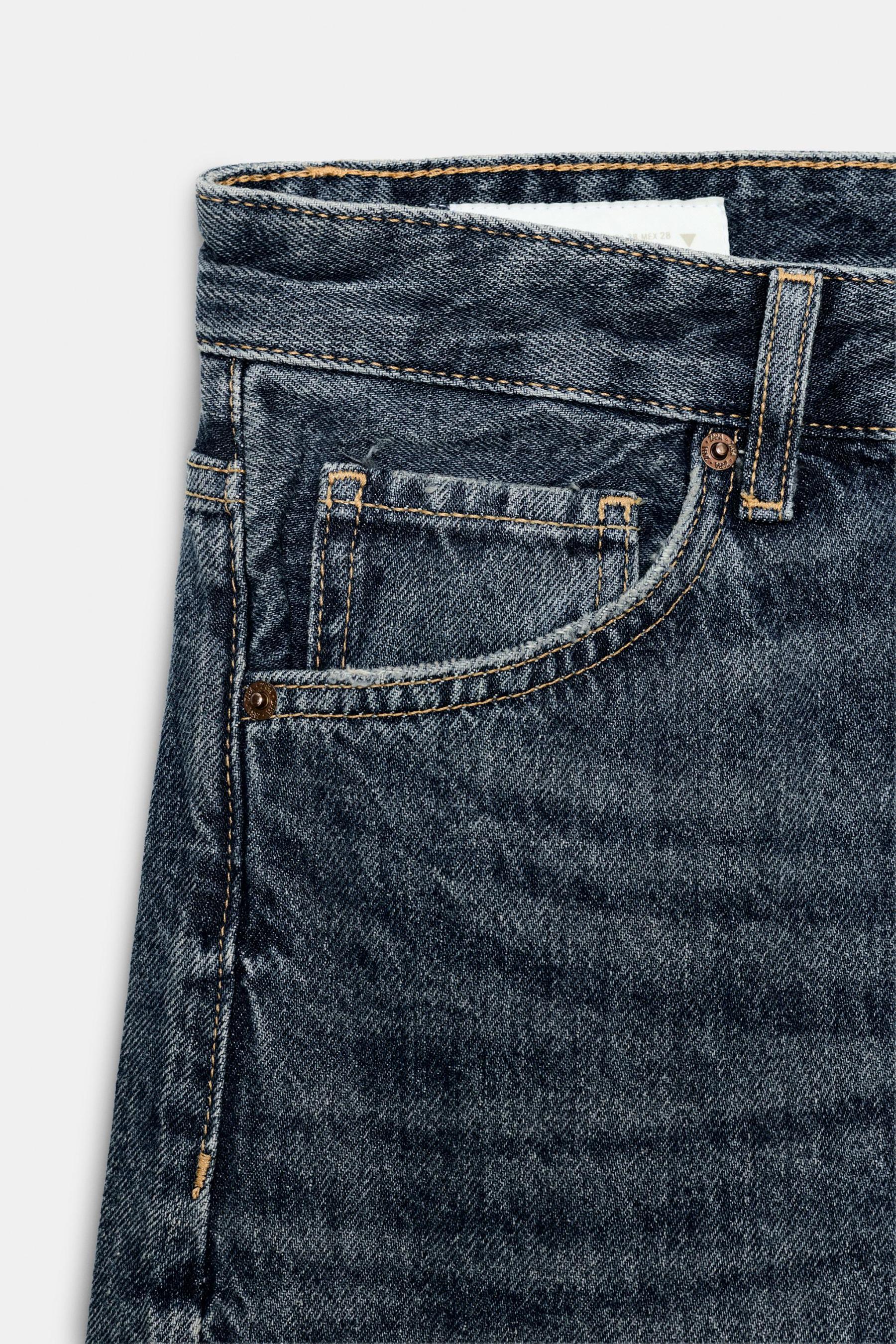 Folded Hem Baggy Fit Jeans