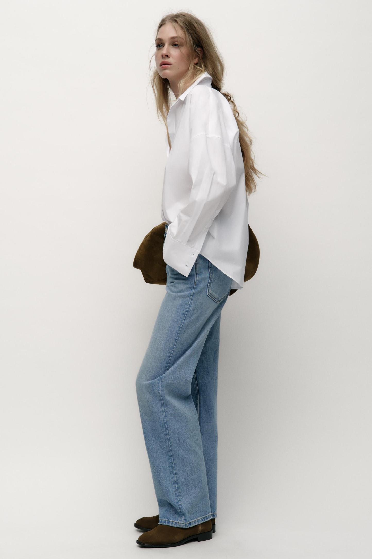 Relaxed High-Waist Straight Leg Jeans