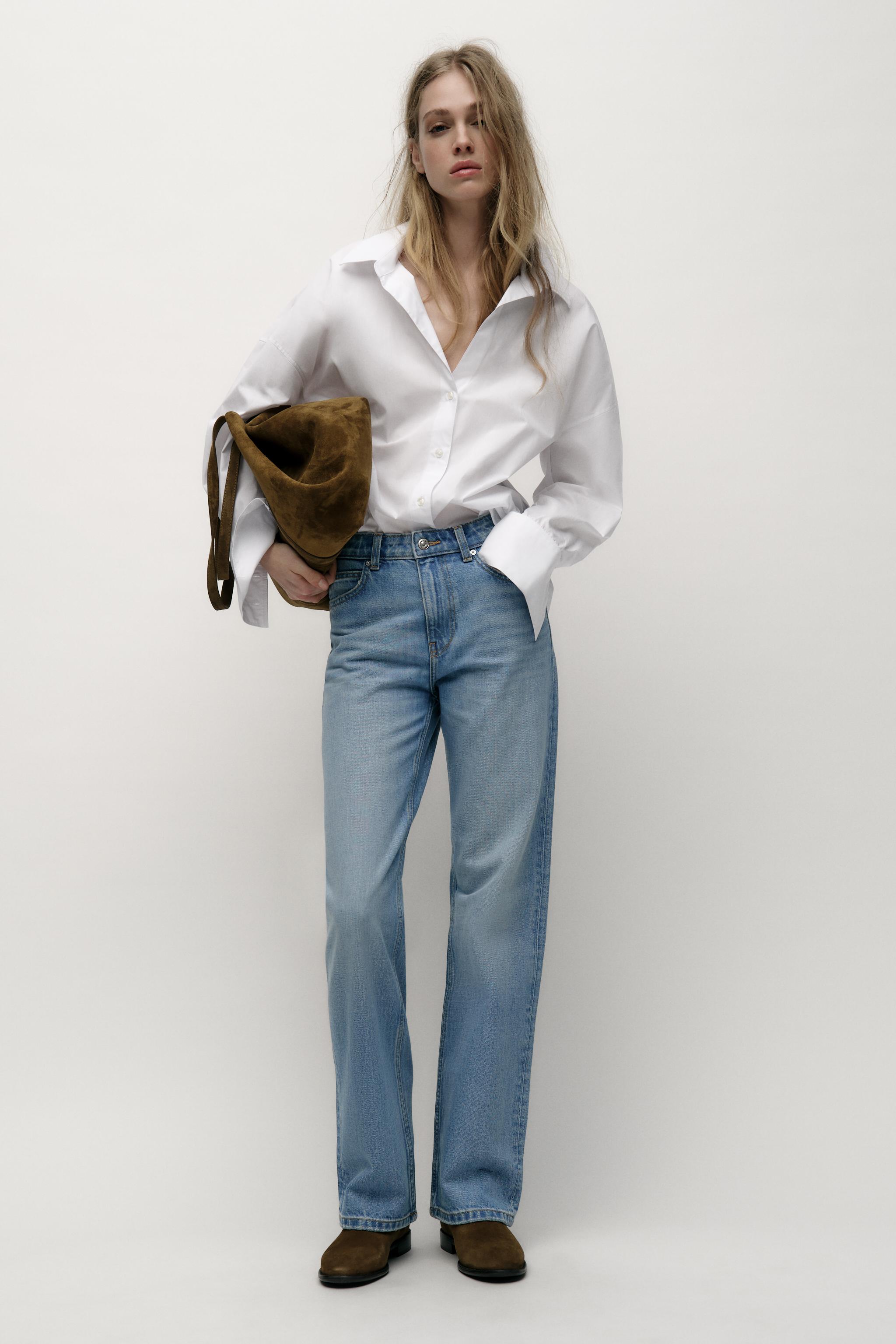 Relaxed High-Waist Straight Leg Jeans