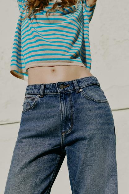 Long Length High-Waist Straight Jeans