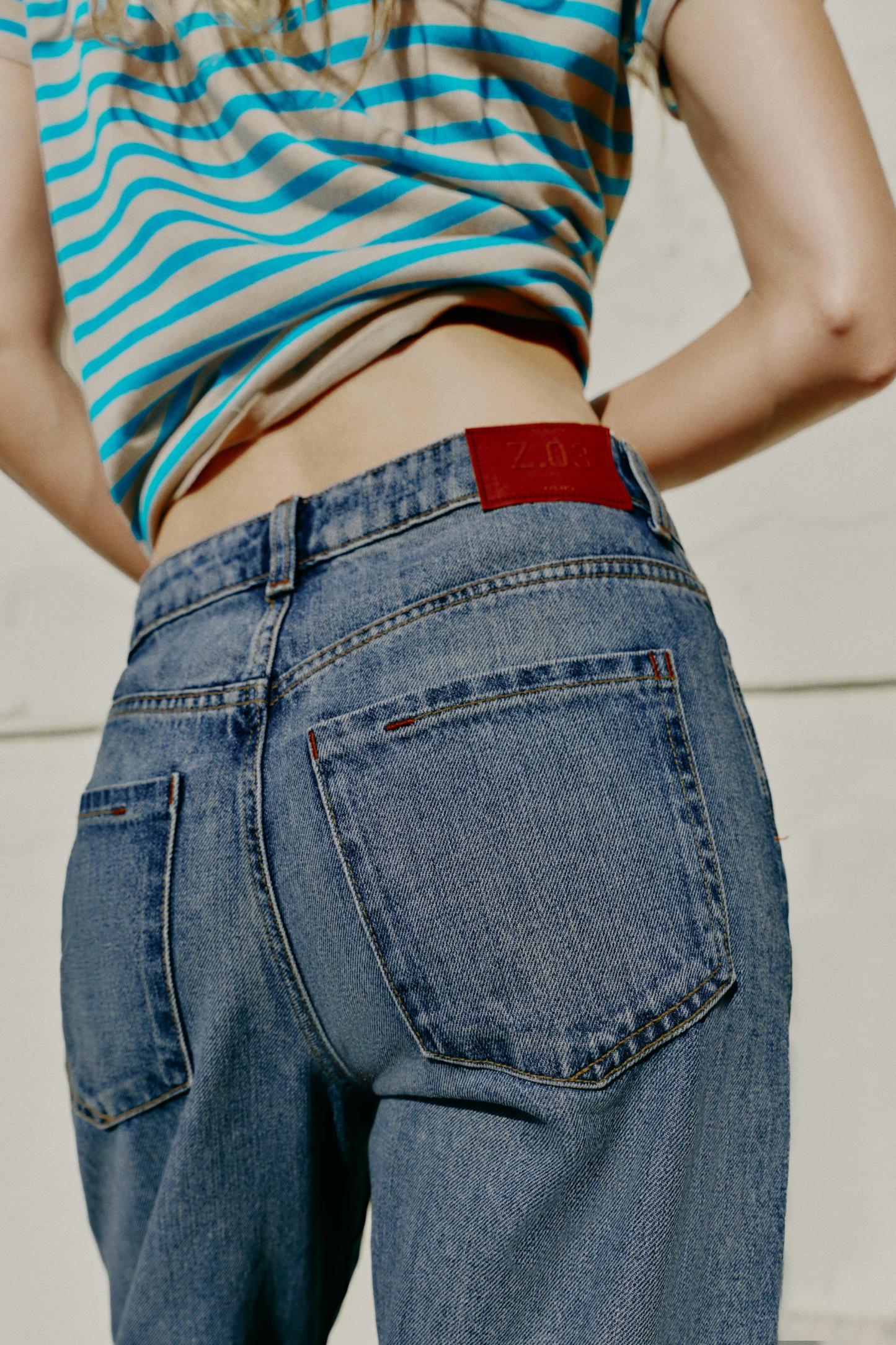 Long Length High-Waist Straight Jeans