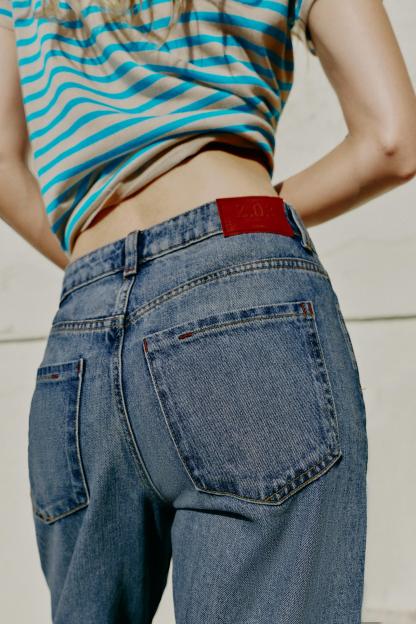 Long Length High-Waist Straight Jeans