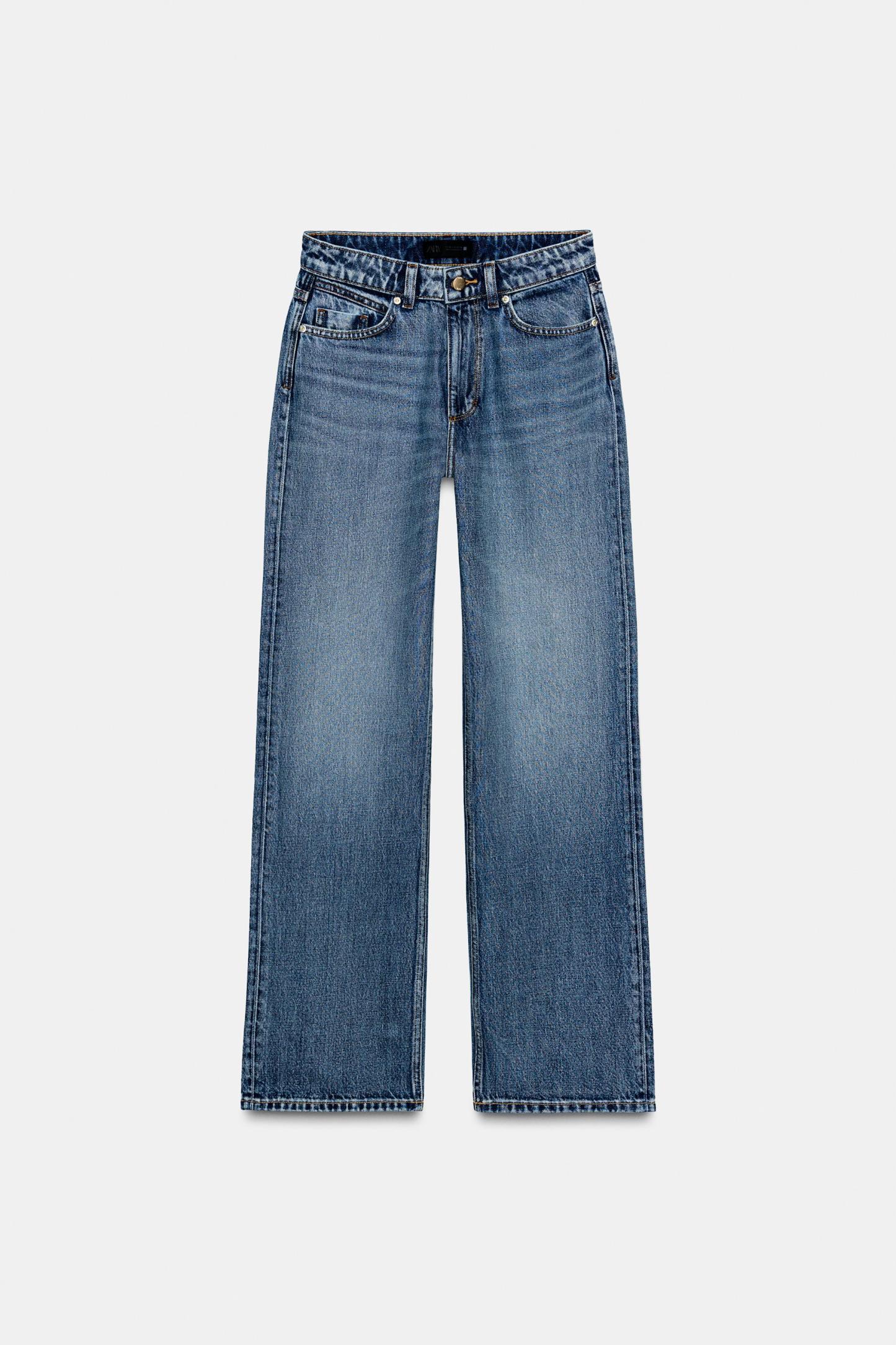 Long Length High-Waist Straight Jeans