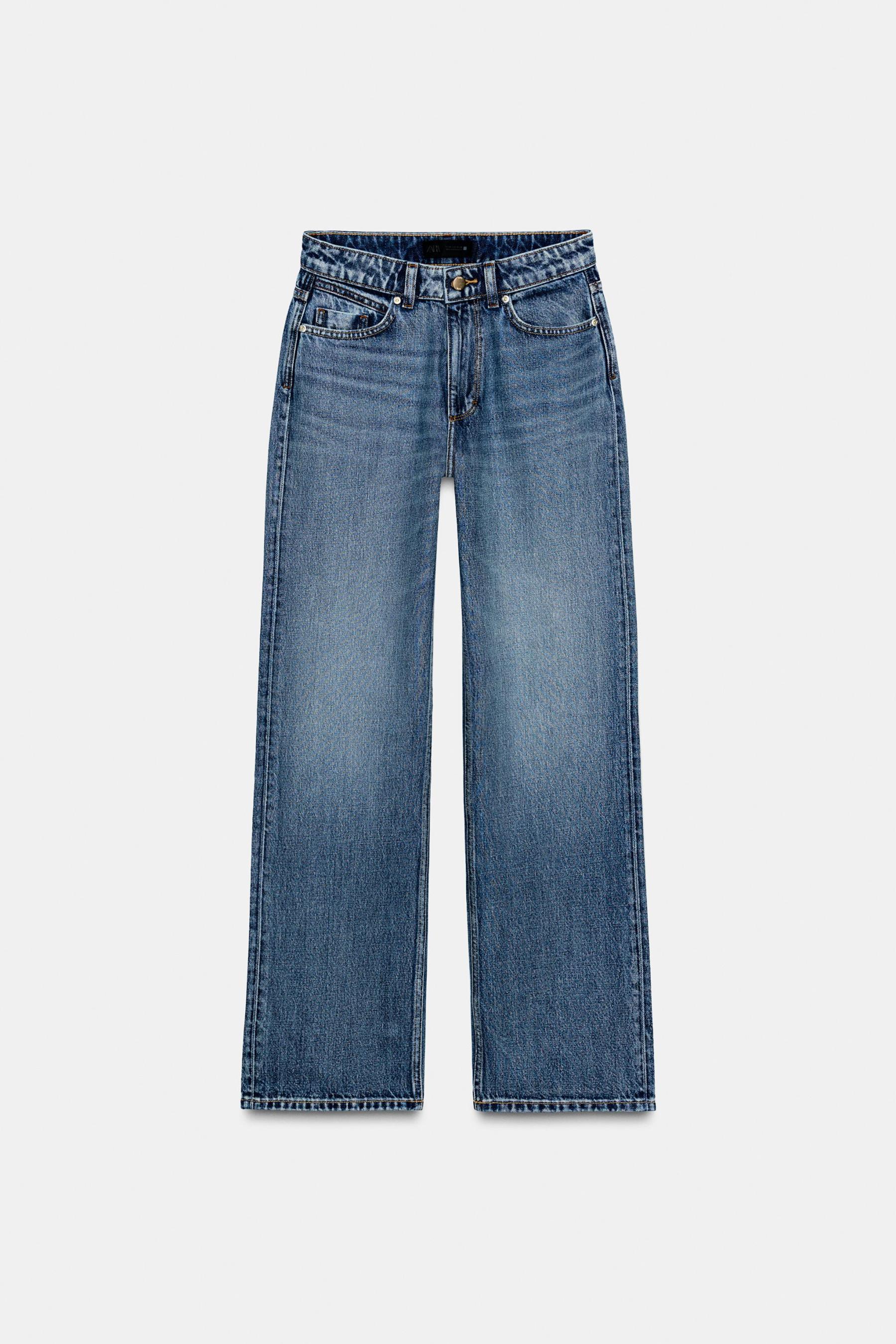 Long Length High-Waist Straight Jeans