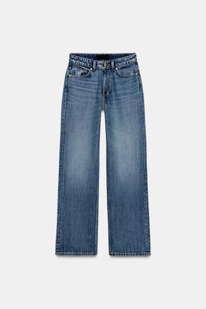 Long Length High-Waist Straight Jeans