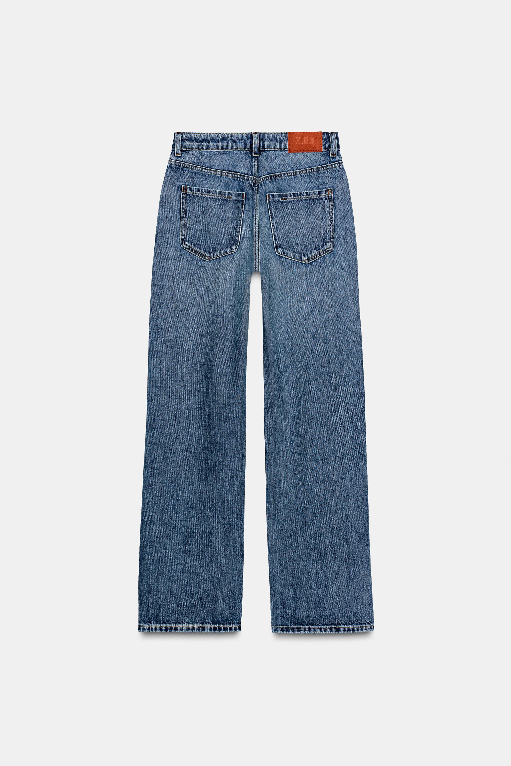 Long Length High-Waist Straight Jeans