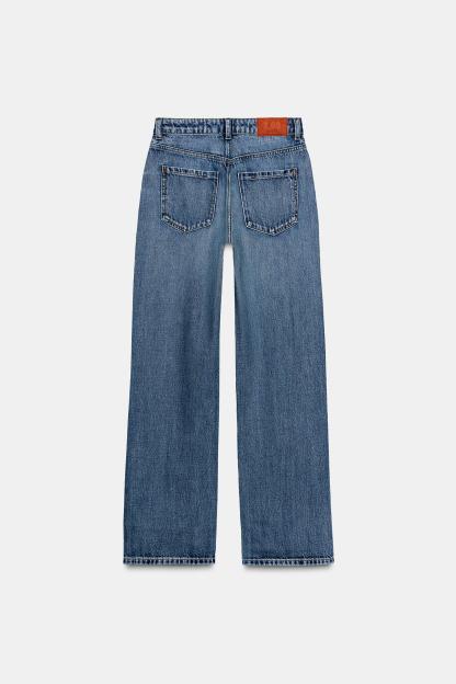Long Length High-Waist Straight Jeans