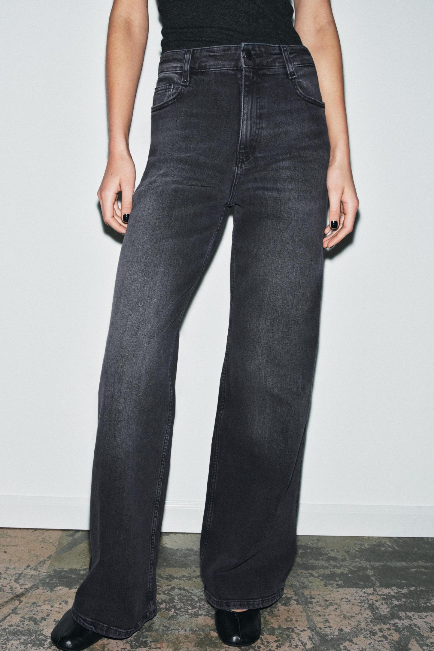 Premium Wide Leg High-Waist Jeans