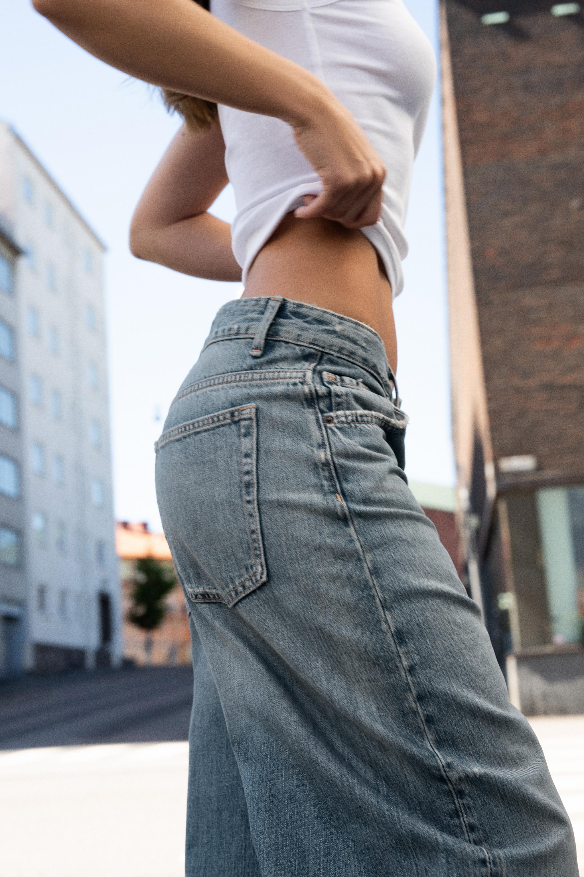 Cuffed Baggy Mid-Waist Jeans