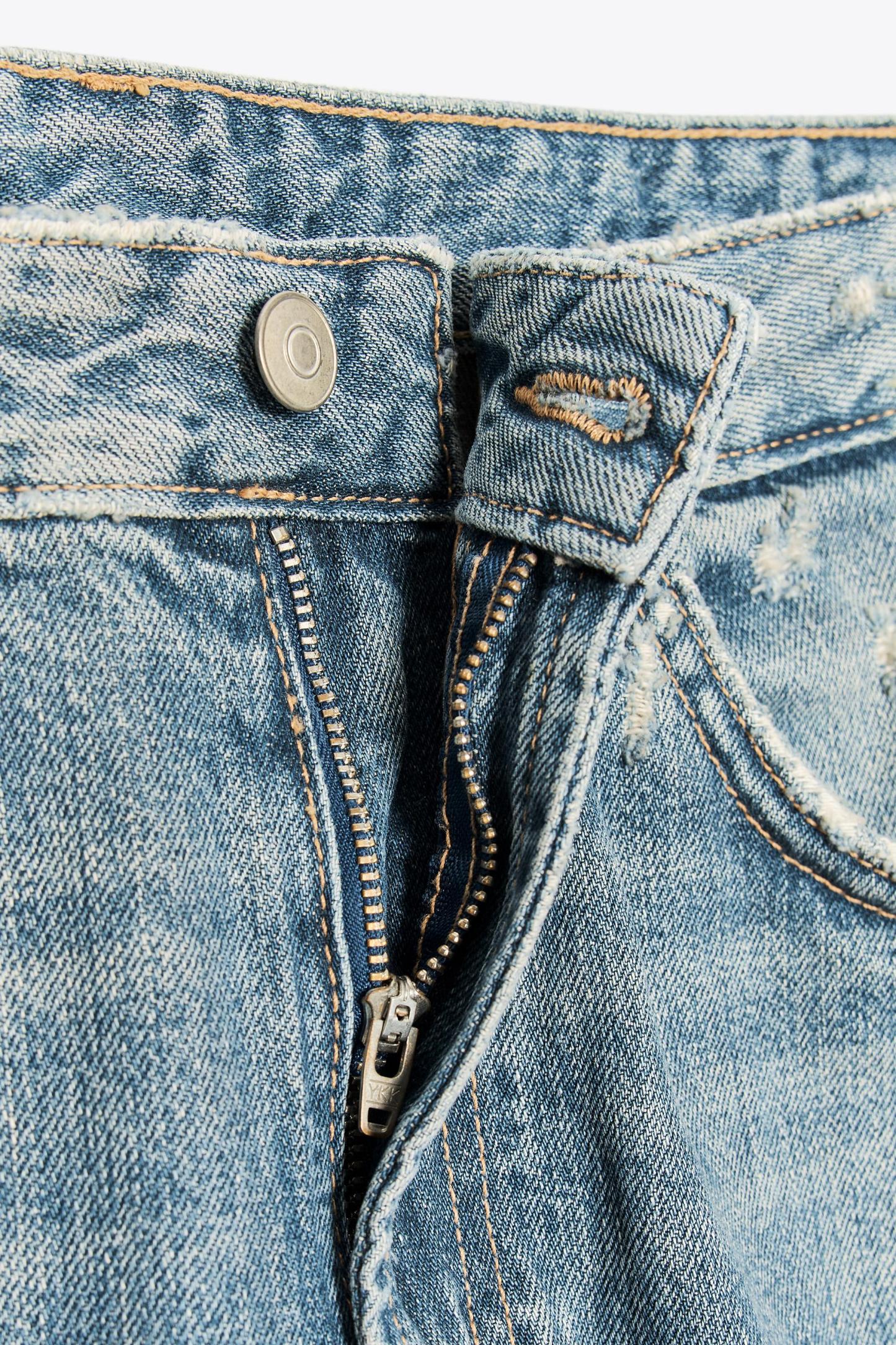 Cuffed Baggy Mid-Waist Jeans