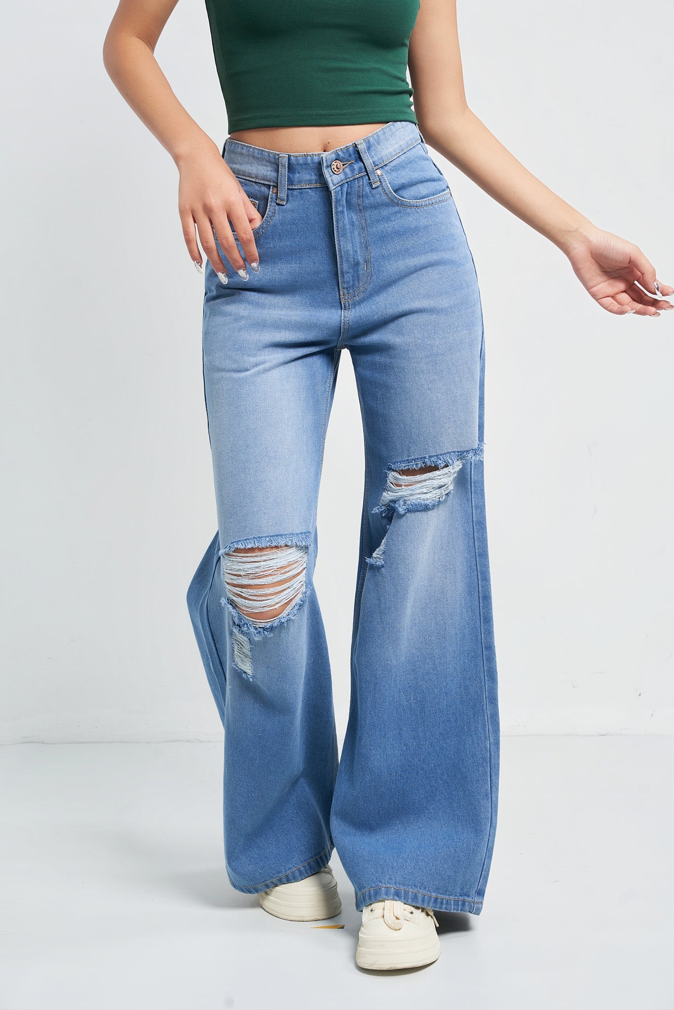 Dream Fit Wide Baggy Jeans