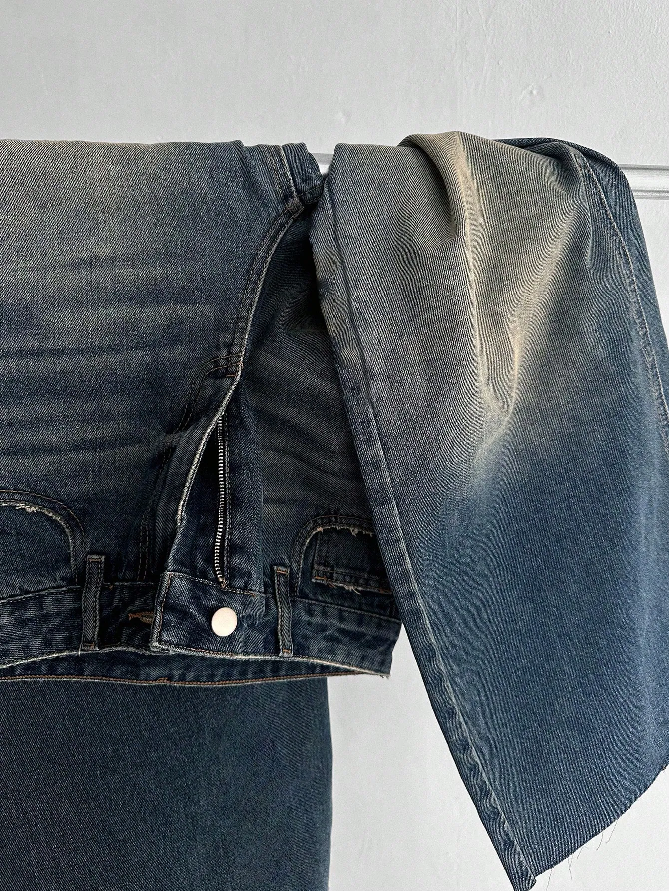 Vintage Blue Baggy Wide Leg Jeans