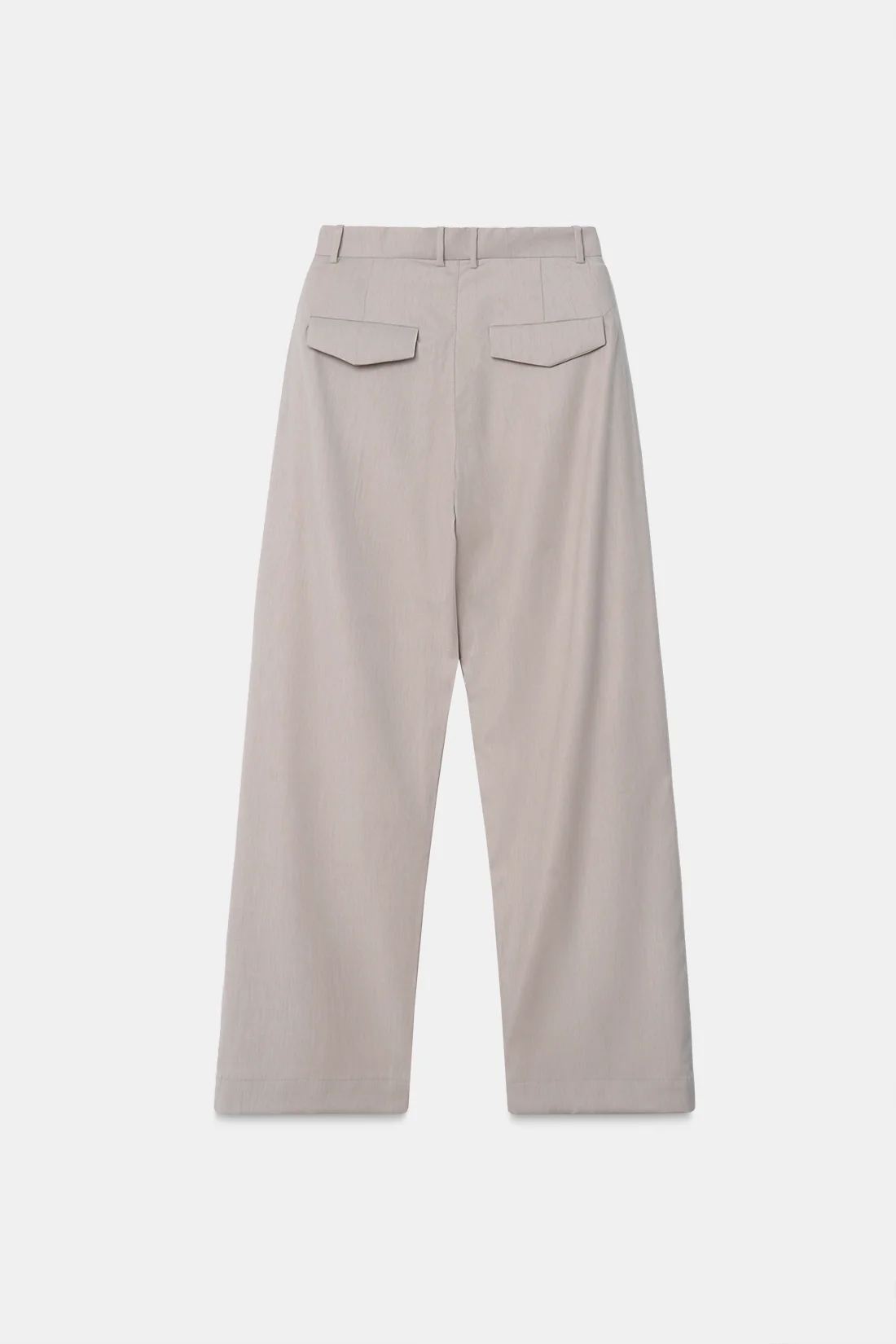 Relaxed Fit Beige Pleated Trousers