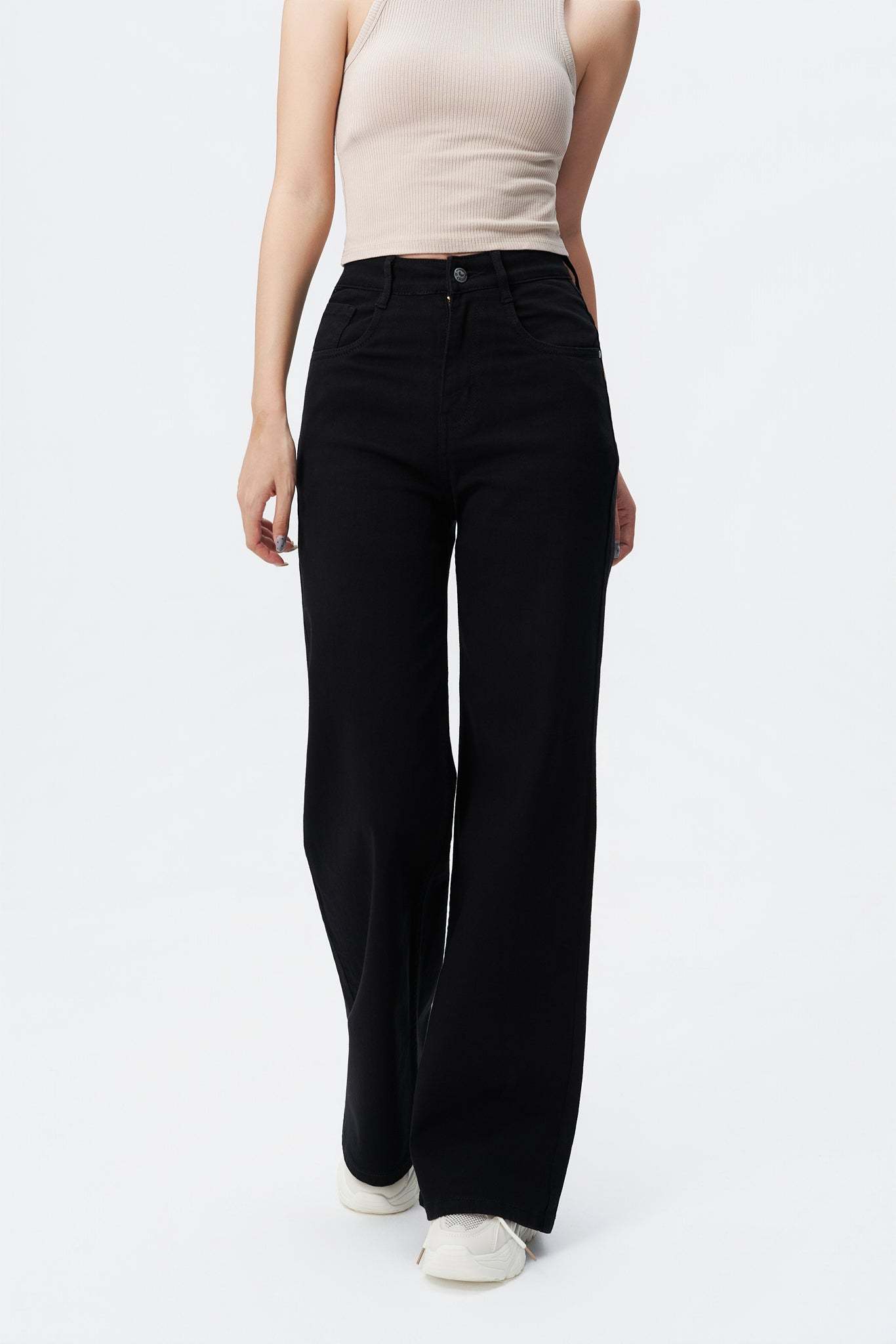 Classic Black Wide Leg Jeans