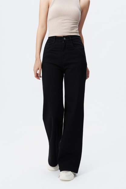 Classic Black Wide Leg Jeans