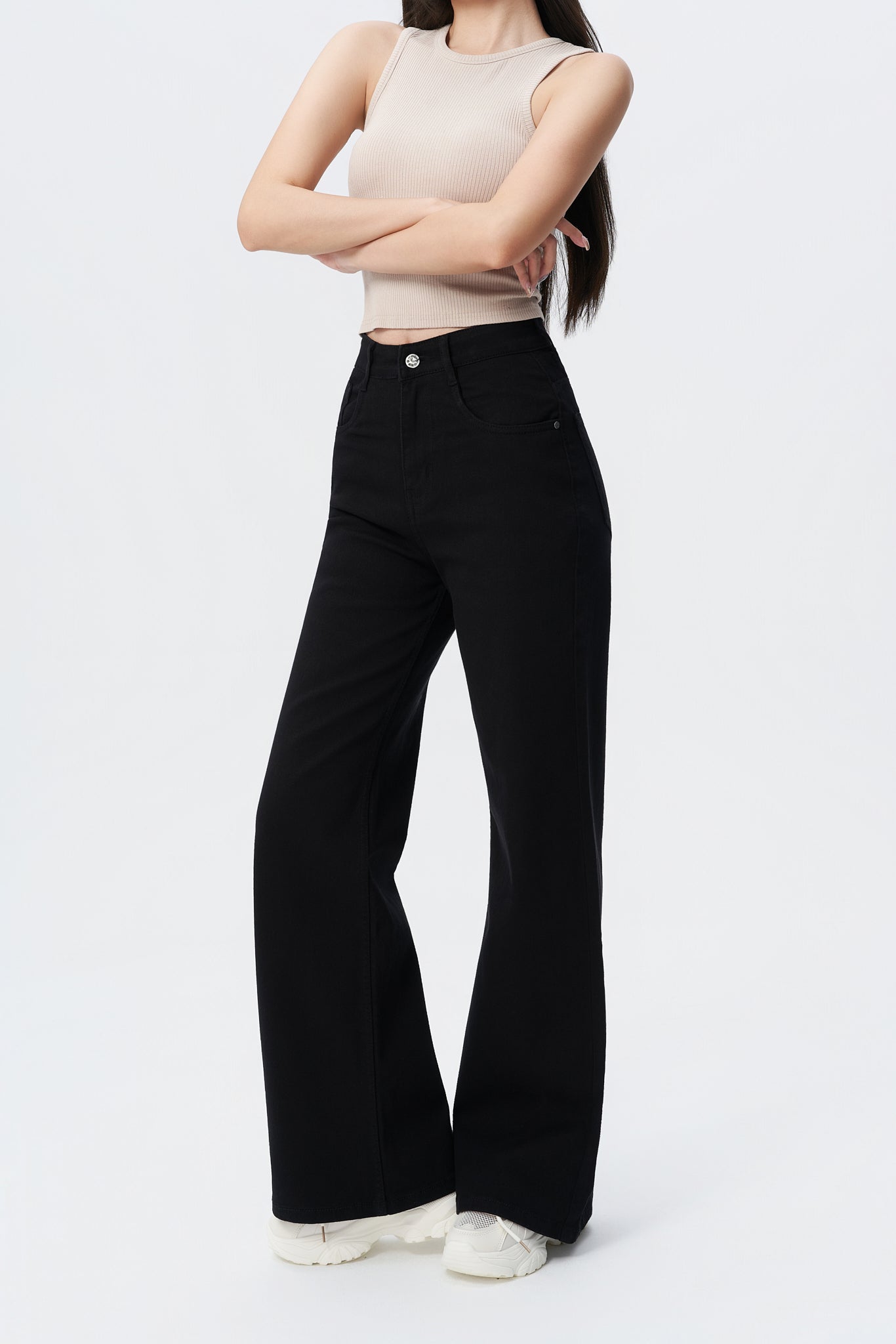 Classic Black Wide Leg Jeans