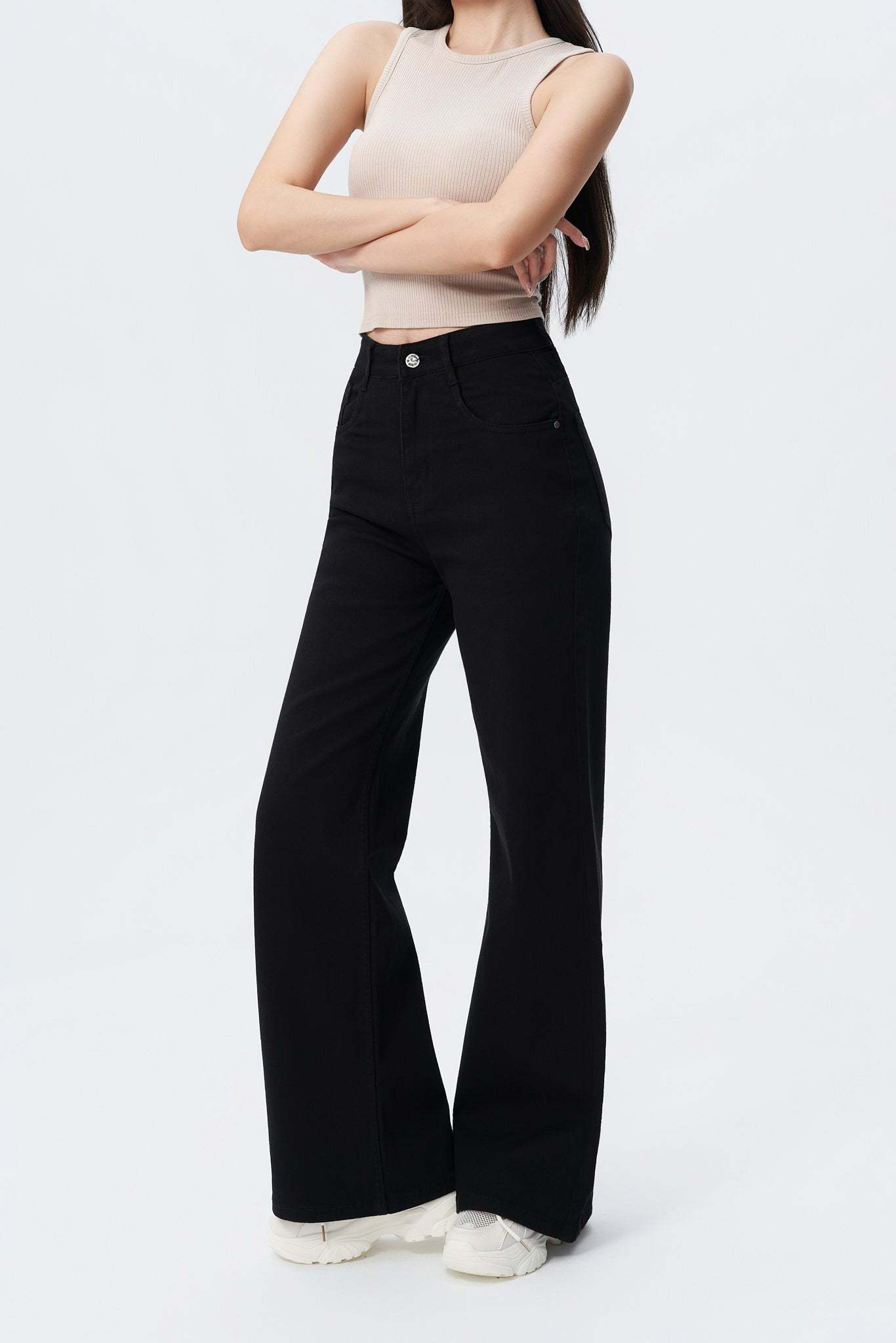 Classic Black Wide Leg Jeans