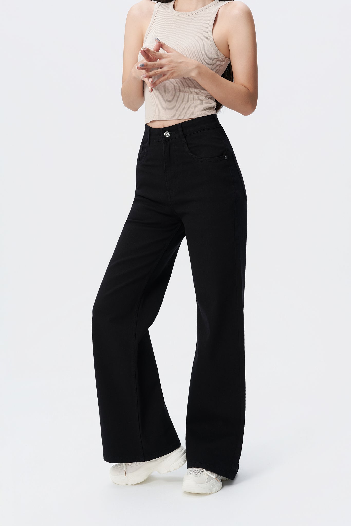 Classic Black Wide Leg Jeans
