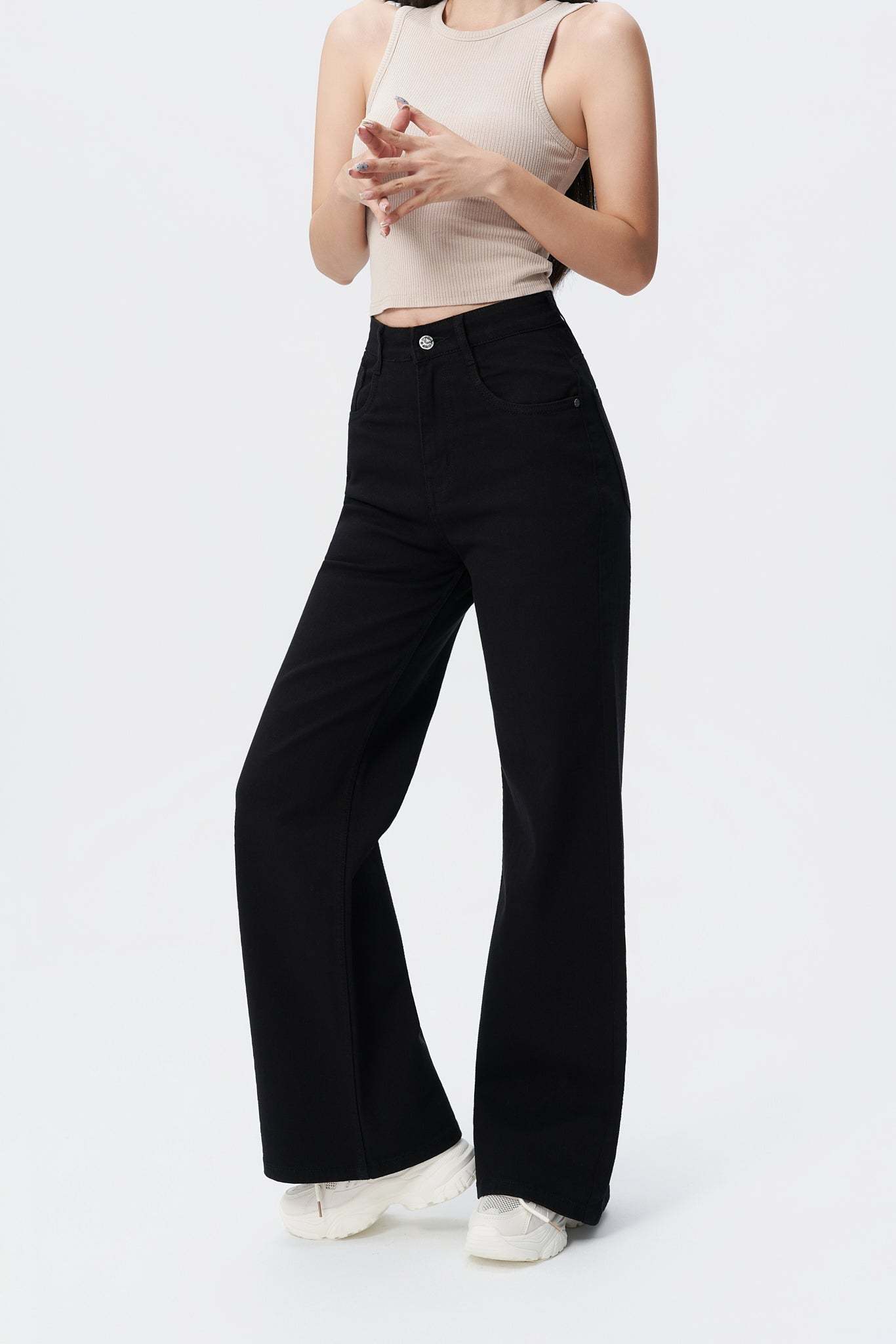 Classic Black Wide Leg Jeans