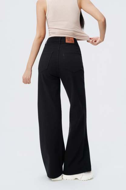 Classic Black Wide Leg Jeans