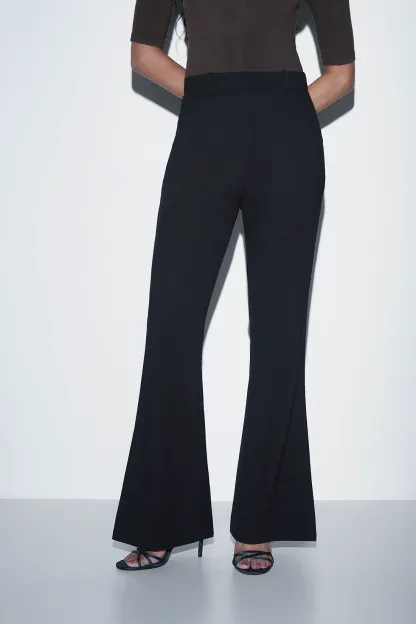 Refined Black High-Waist Trousers