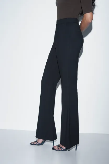 Refined Black High-Waist Trousers