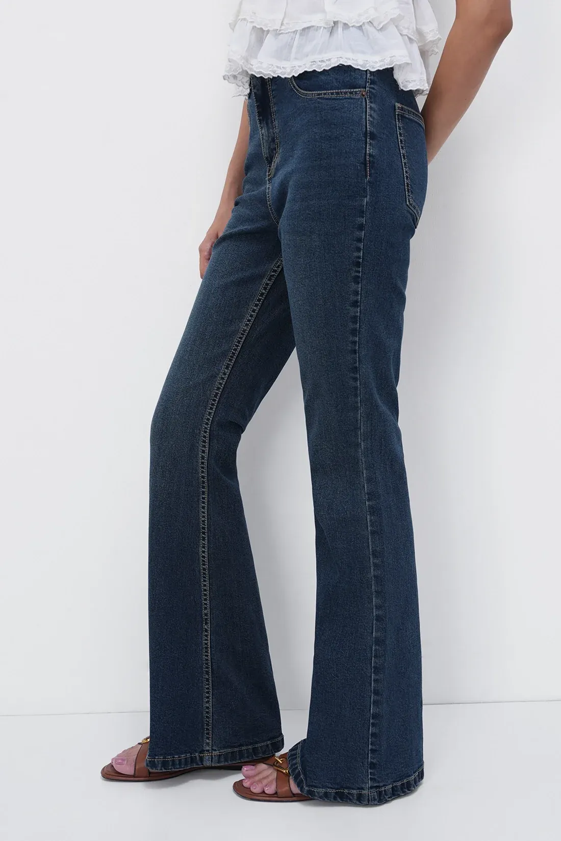 Azure Blue Flare Jeans