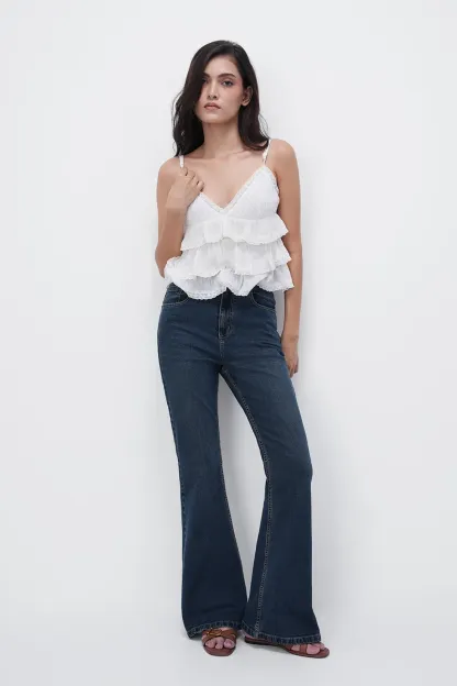 Azure Blue Flare Jeans
