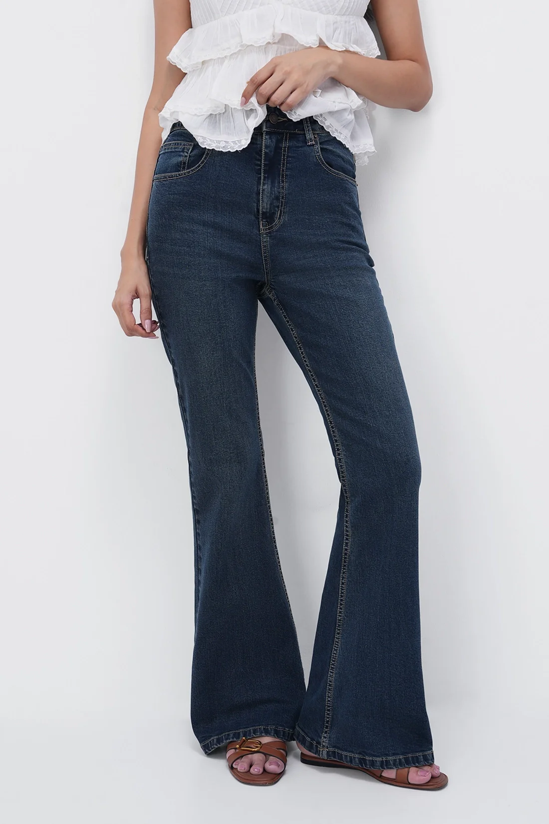 Azure Blue Flare Jeans