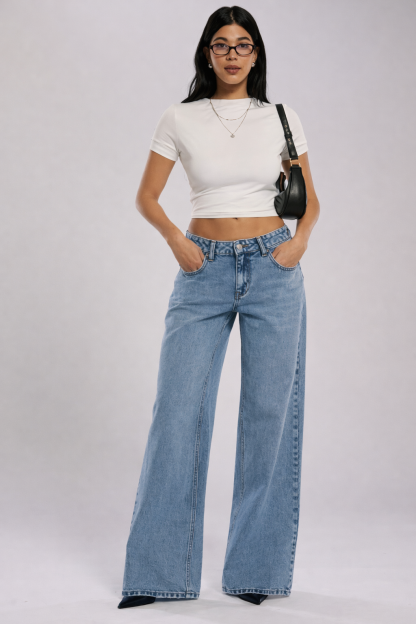 Retro Revival Wide Leg Jeans