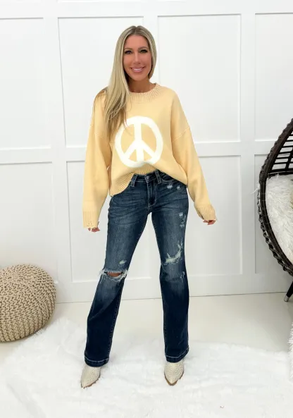 Judy Blue Adore Me Distressed Bootcut Jeans