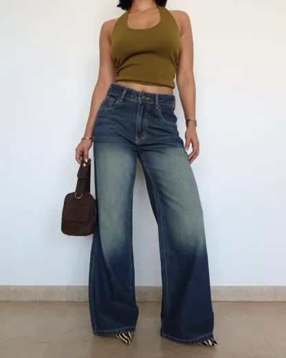Radiant Pop Wide Leg Jeans