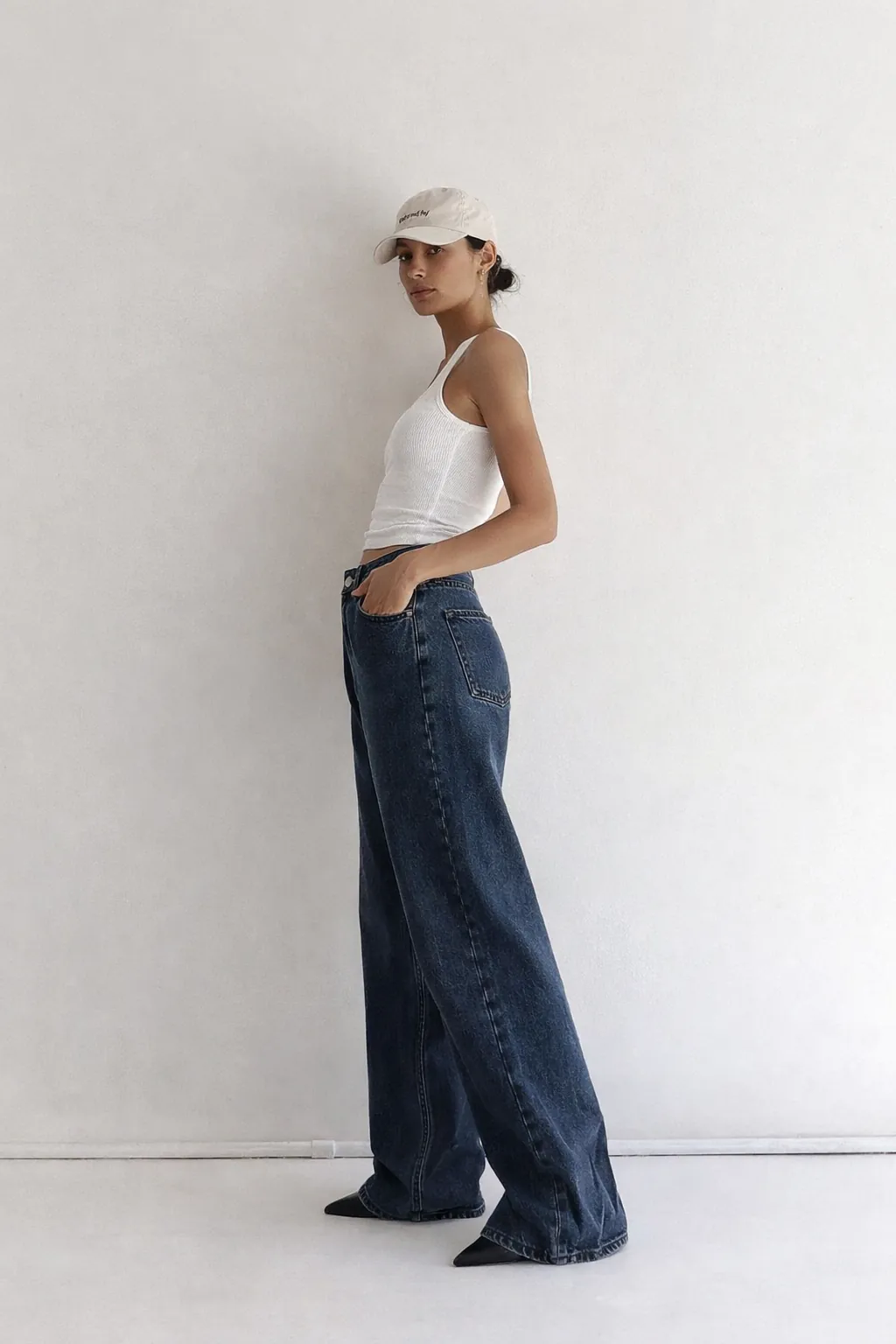 Midnight Blue Wide Leg Jeans