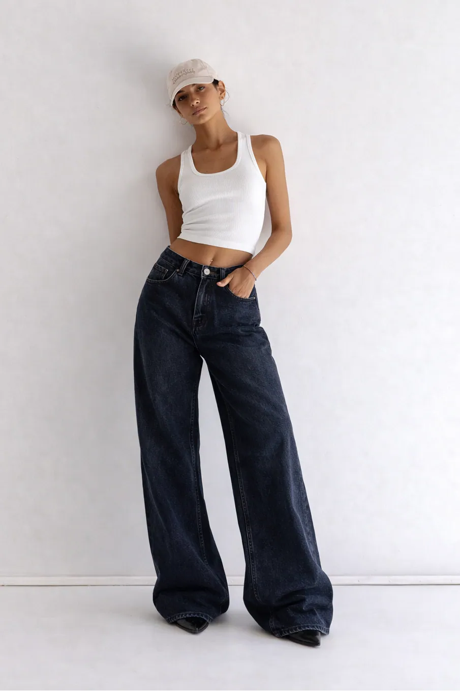 Midnight Blue Wide Leg Jeans
