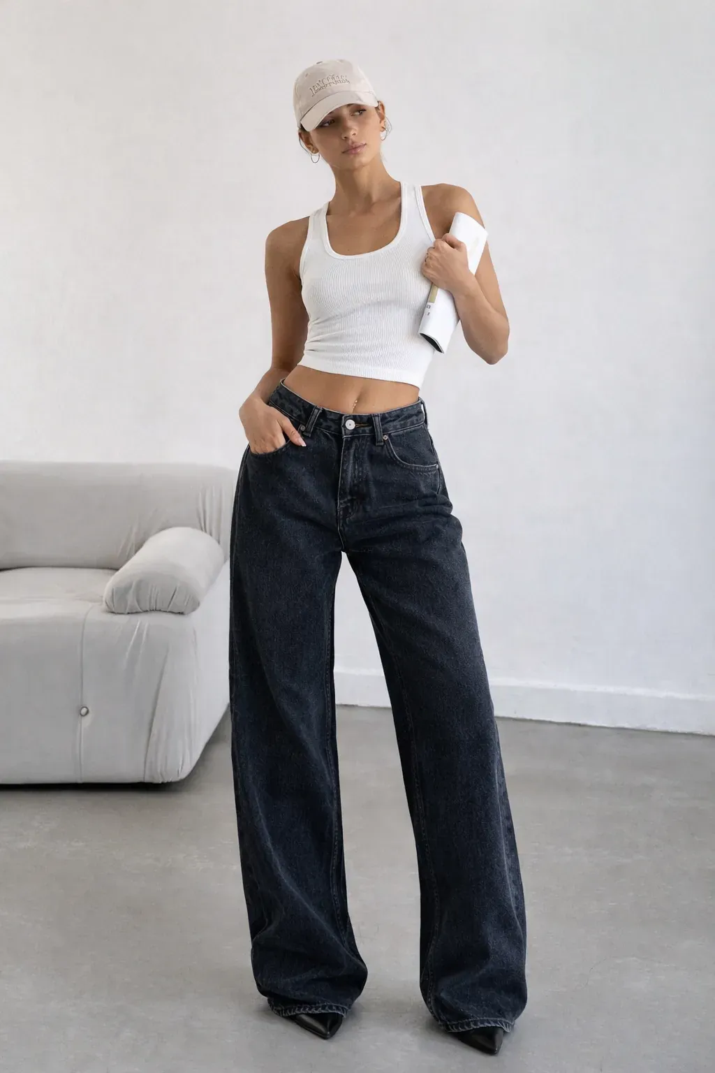 Midnight Blue Wide Leg Jeans