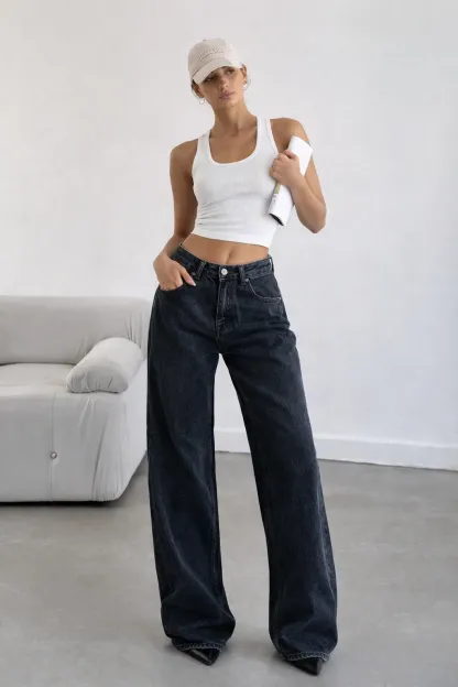 Midnight Blue Wide Leg Jeans