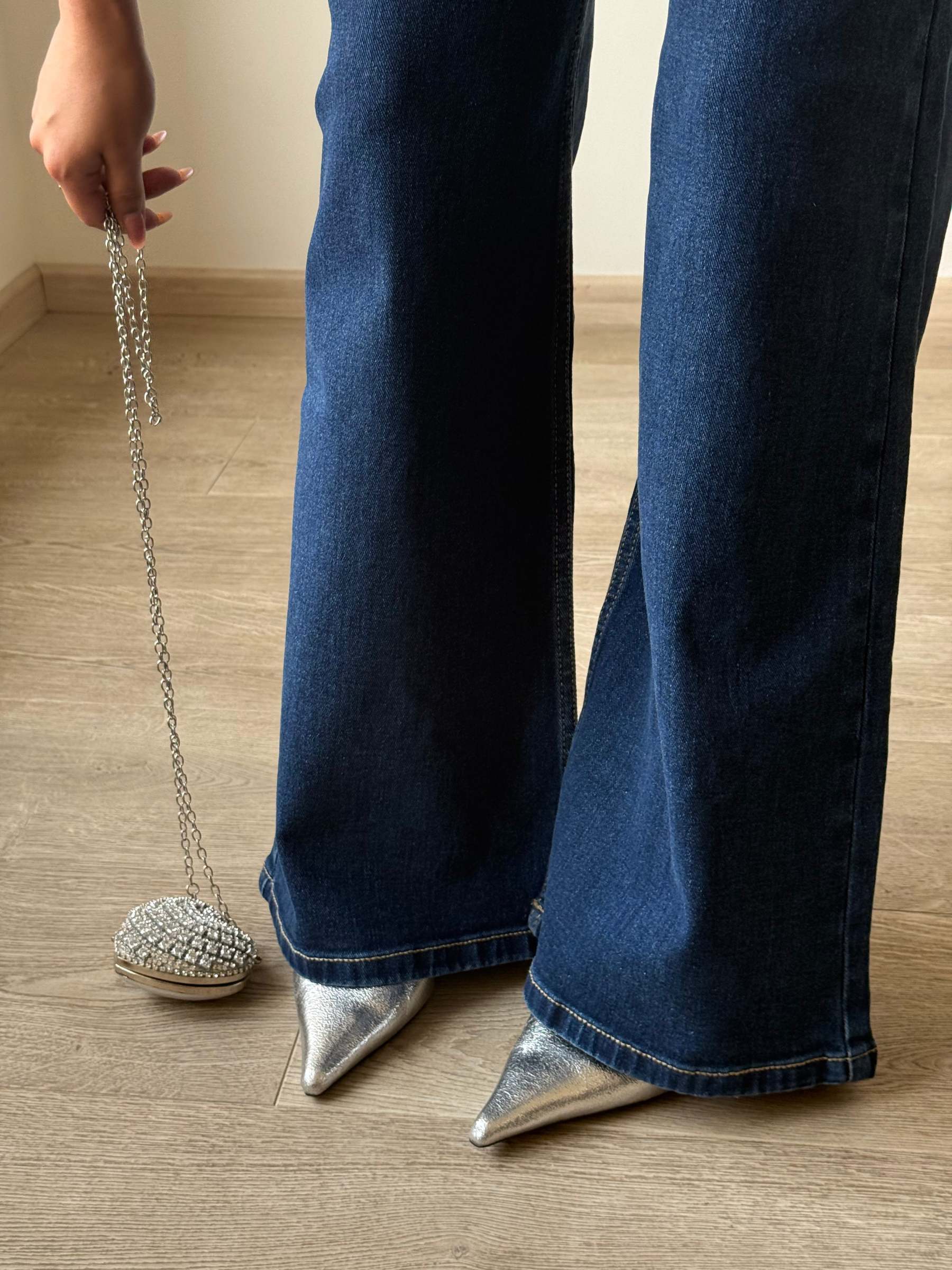 Blueberry Wide Leg High Rise Jeans