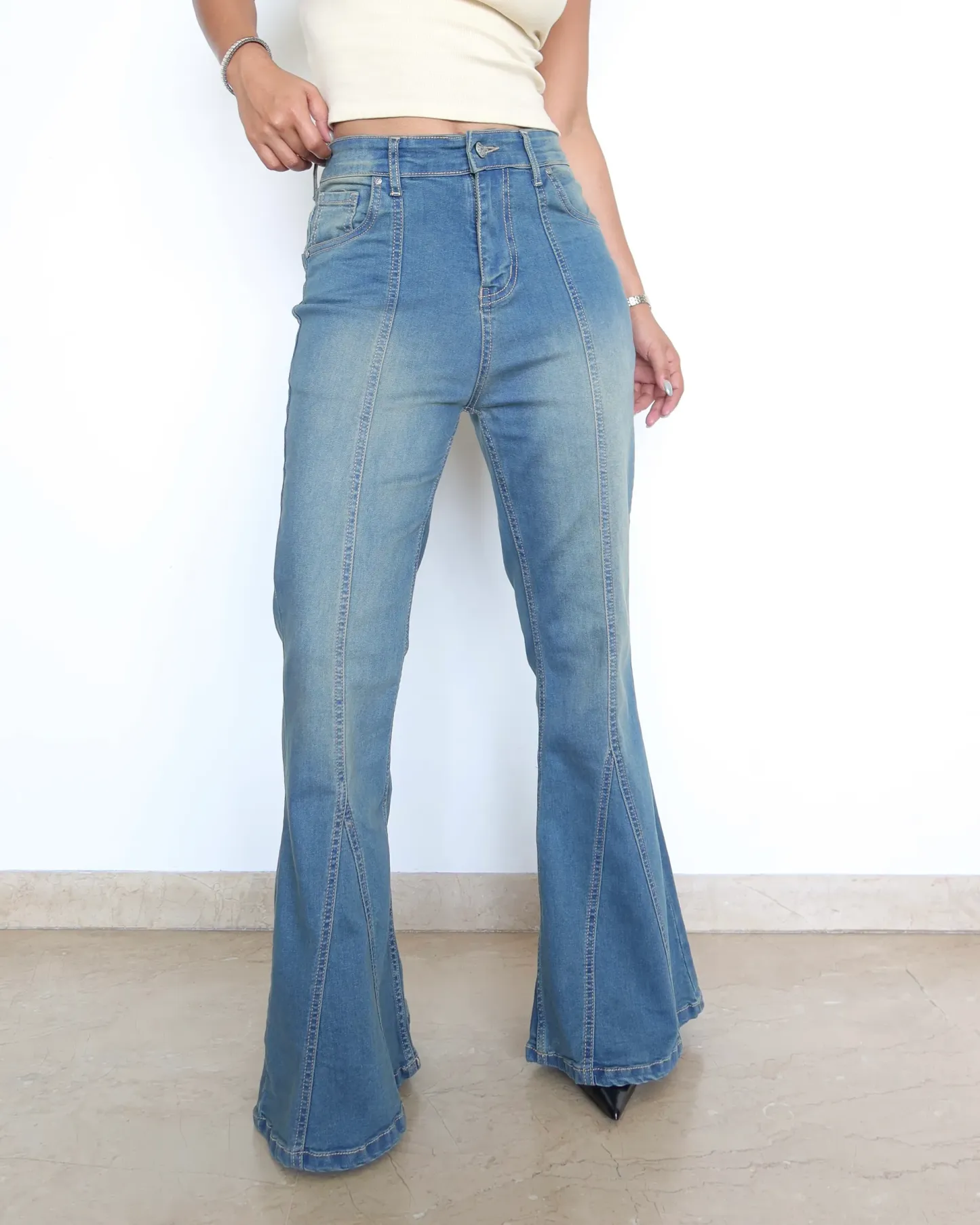 Wanderlust Raw Hem Flare Jeans