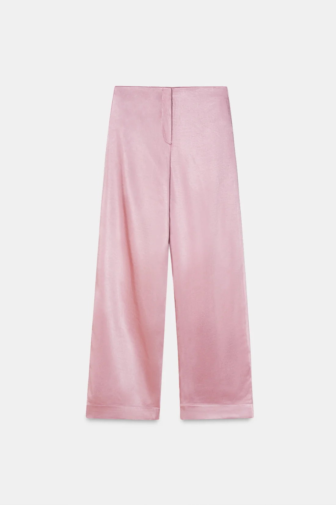 Minimalist Pink Satin Trousers