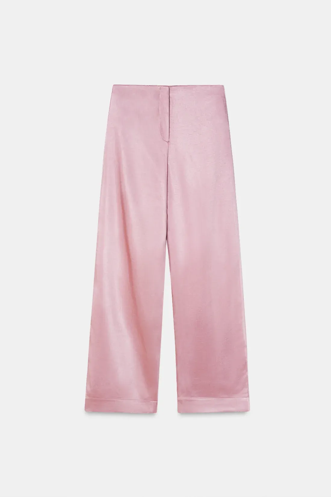 Minimalist Pink Satin Trousers